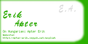 erik apter business card